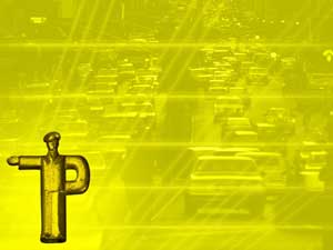 Traffic Police Title Content PowerPoint Template