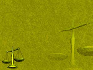 Scales Of Justice Title Content PowerPoint Template