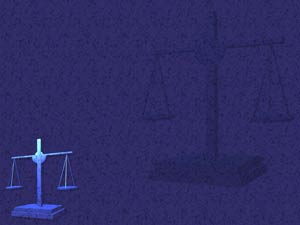 Scales Of Justice Title Content PowerPoint Template