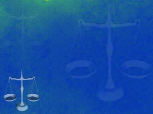 Scales of Justice Title Content PowerPoint Template