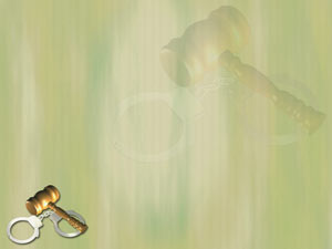 Gavel and Handcuff Title Content PowerPoint Template