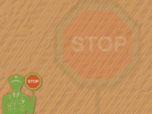 Traffic Police Title Content PowerPoint Template